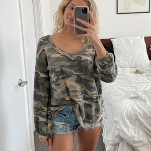 SOLD Camo Long Sleeve Top